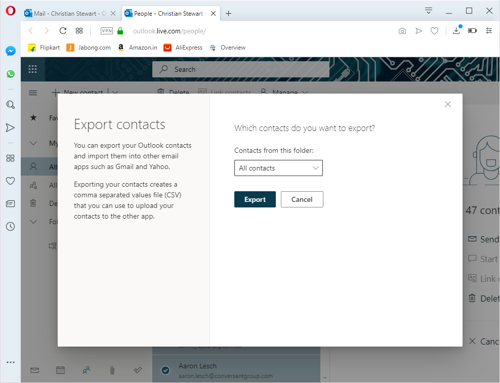 import contacts to office 365 outlook for mac